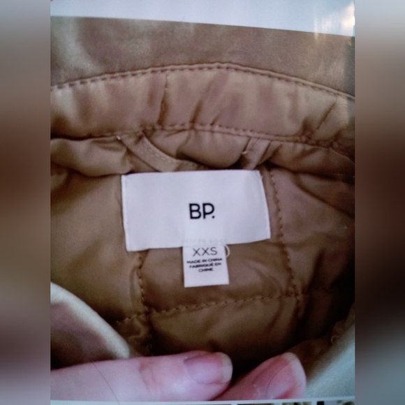 NWT BP 100% COTTON EXTERIOR QUILTED BUTTON UP SHIRT JACKET STADIUM JACKET - Picture 7 of 12